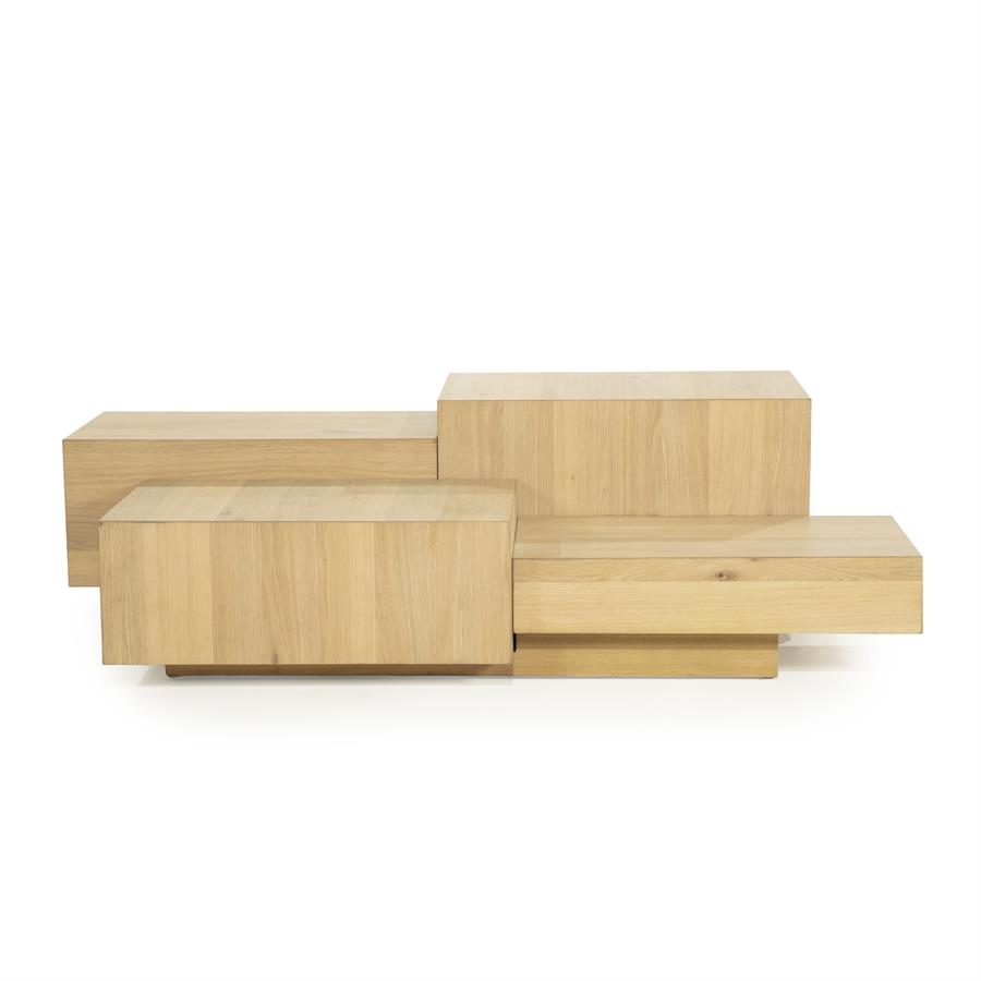 Kavos staliukas Quinten rectangular 96388, natūrali, 140 × 75 × 40 cm