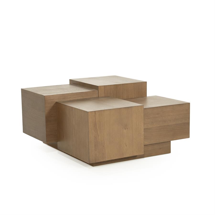 Kavos staliukas Quinten square 96387 5 Kavos staliukas Quinten square 96387, ruda, 80 × 80 × 40 cm