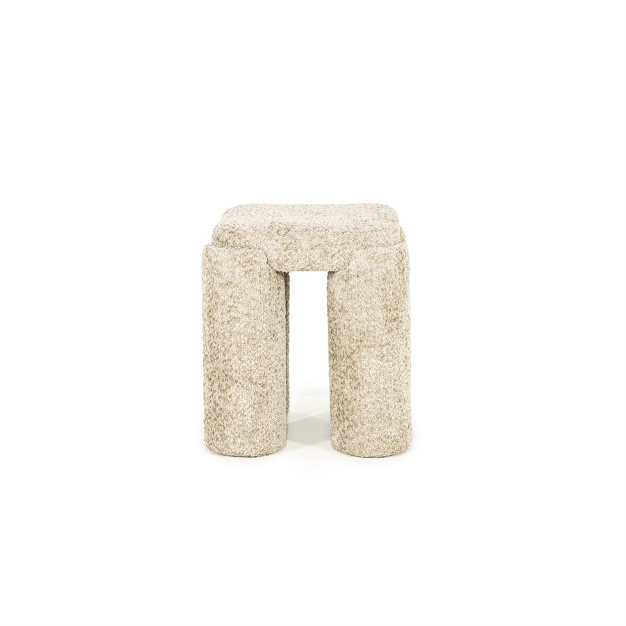 Pufas Omla, taupe spalvos, 42,5 × 42,5 × 47 cm