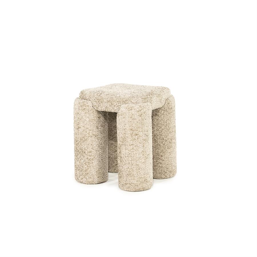 Pufas Omla | 250365 2 Pufas Omla, taupe spalvos, 42,5 × 42,5 × 47 cm