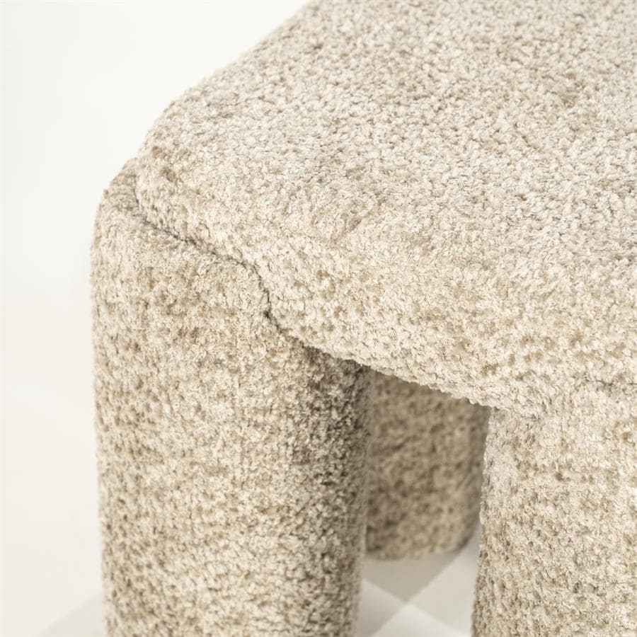 Pufas Omla | 250365 3 Pufas Omla, taupe spalvos, 42,5 × 42,5 × 47 cm