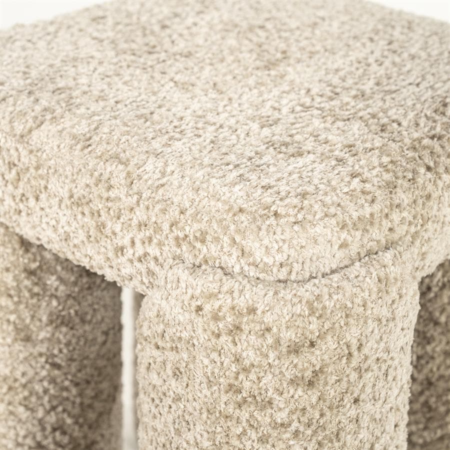 Pufas Omla | 250365 4 Pufas Omla, taupe spalvos, 42,5 × 42,5 × 47 cm