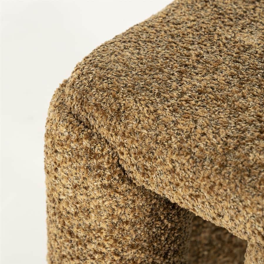Pufas Omla | 250366 3 Pufas Omla, garstyčių geltonos spalvos, 42,5 × 42,5 × 47 cm