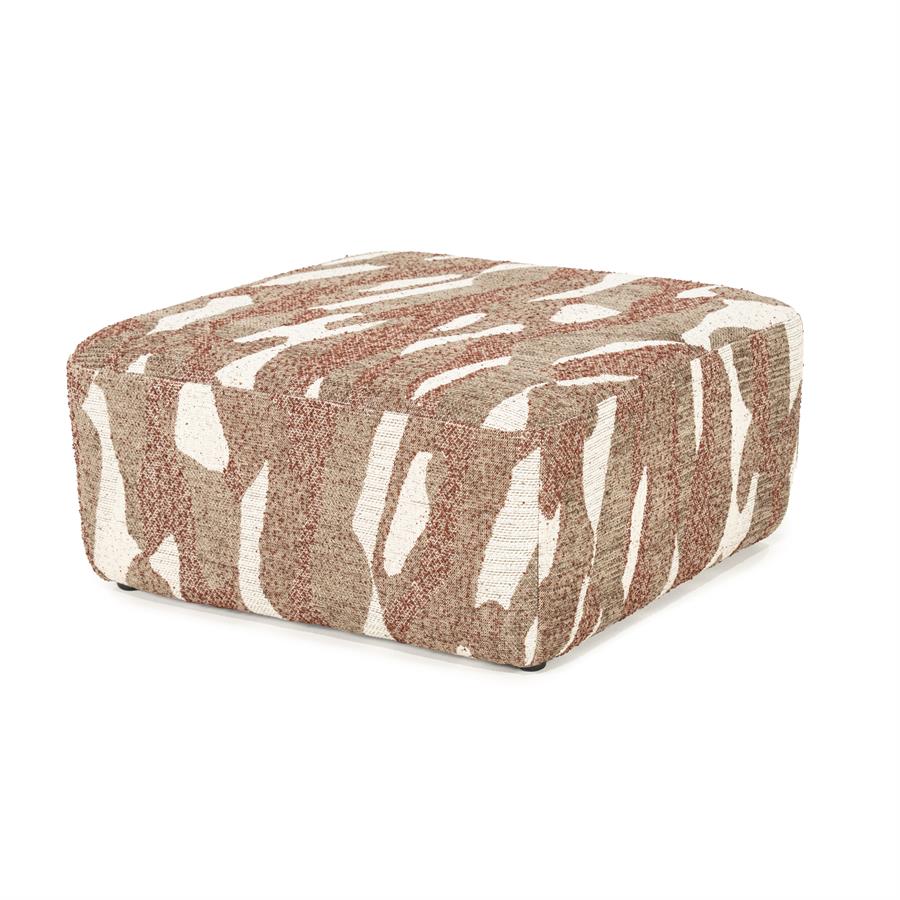 Pufas Rytm large | 250223 2 Pufas Rytm large, raudonos spalvos, 70 × 70 × 34 cm