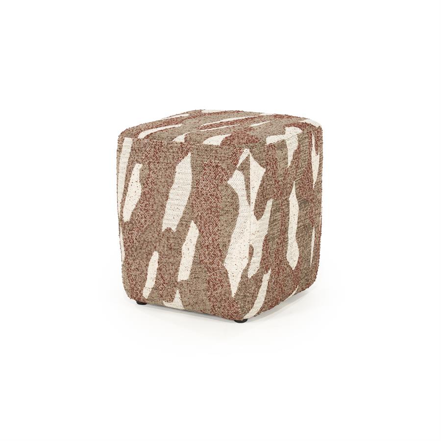 Pufas Rytm small | 250220 2 Pufas Rytm small, raudonos spalvos, 43 × 43 × 46 cm
