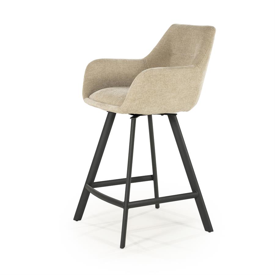 Pusbario kėdė Bliss with armrest | 250181 2 Pusbario kėdė Bliss with armrest, pilkai rudos spalvos, 52×56,5×96,5 cm