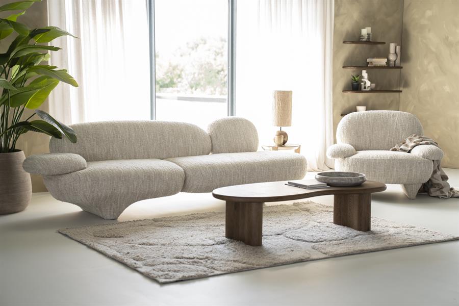 Sofa Jayden 95968 9 Sofa Jayden, beige Barkley audinys, 265 cm pločio