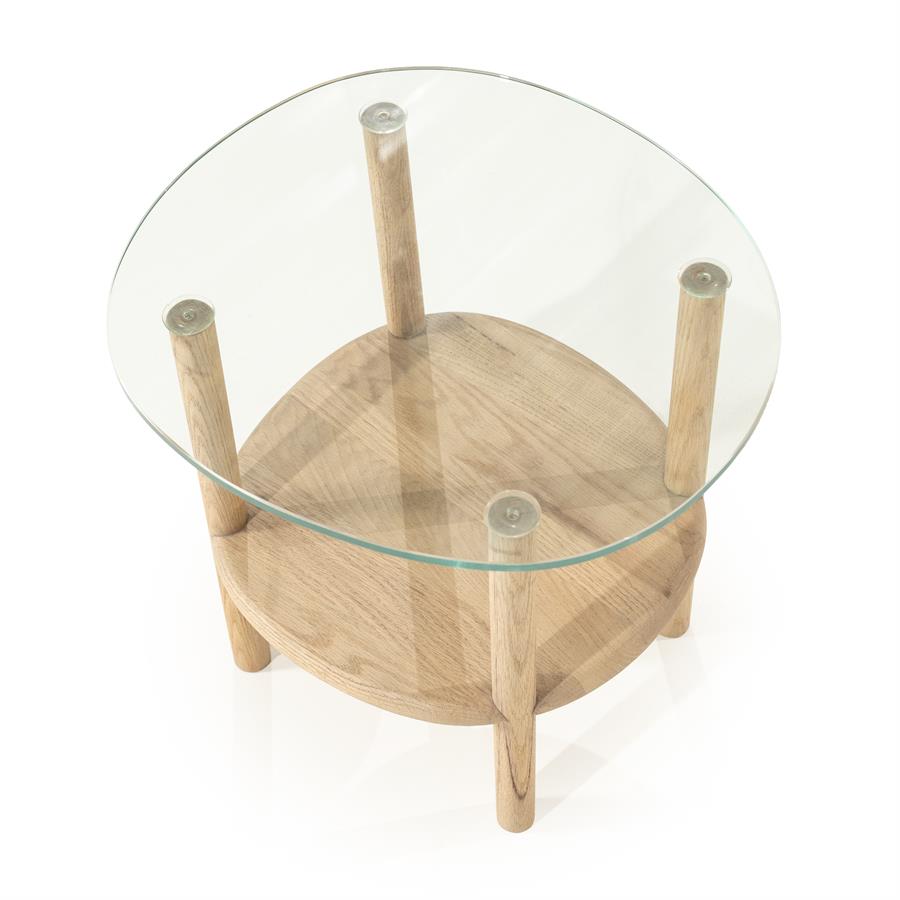 Soninis staliukas Cleo 96522 7 Šoninis staliukas Cleo 96522, natūrali, 50 × 45 × 50 cm