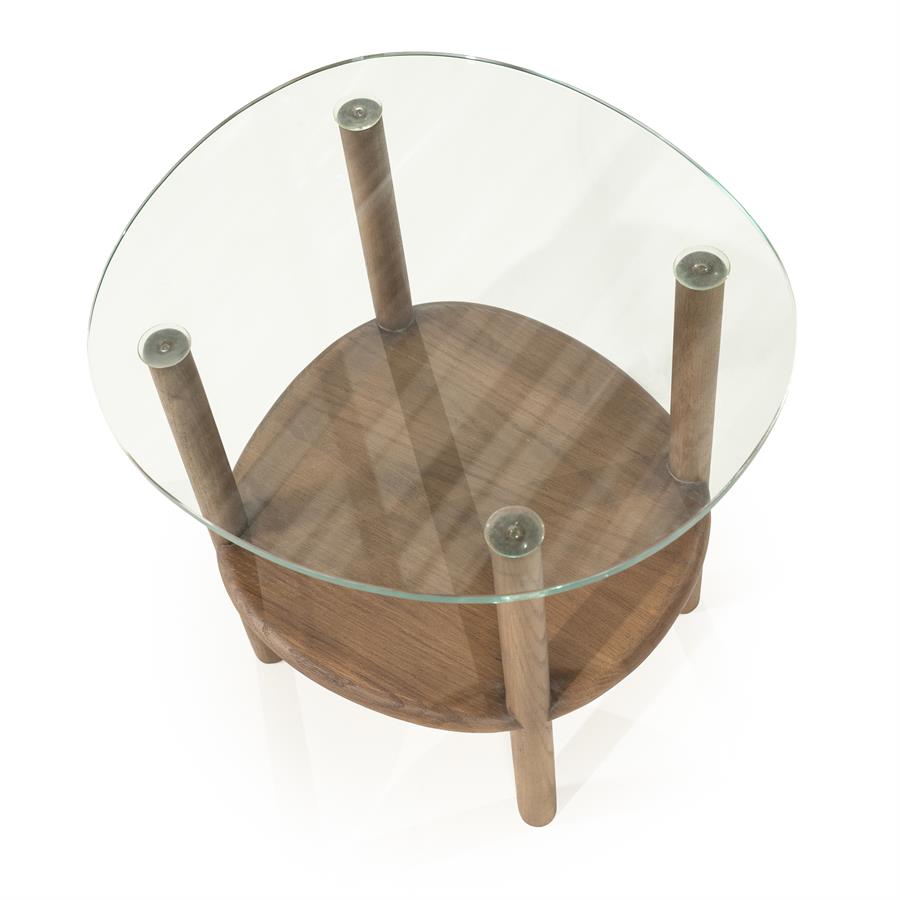 Soninis staliukas Cleo 96523 8 Šoninis staliukas Cleo 96523, šviesiai ruda, 50 × 45 × 50 cm