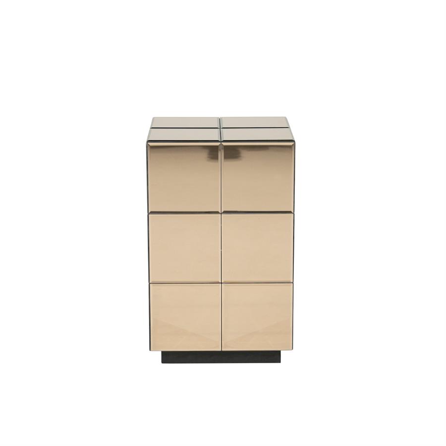 Soninis staliukas Flectron, rudas, 30×30×48 cm
