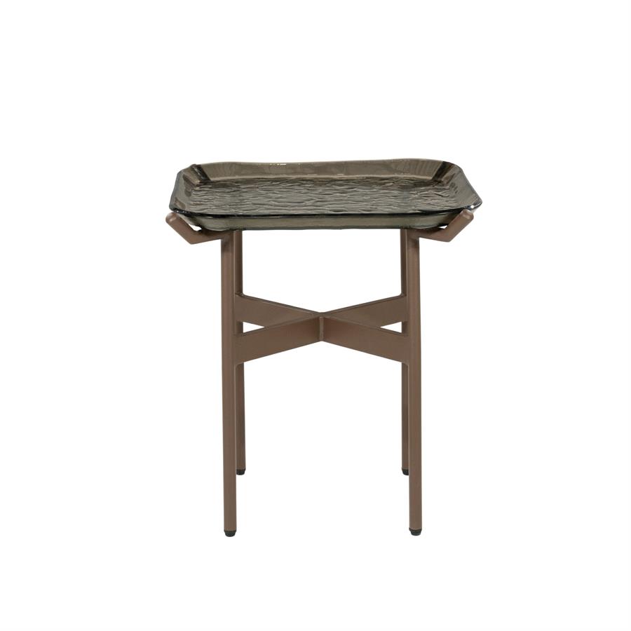 Soninis staliukas Liri, rudas, 43,5×43,5×49 cm