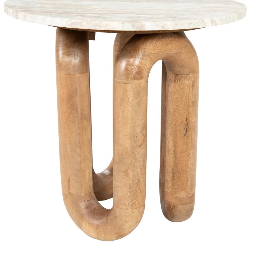 Soninis staliukas LoopStone | 260249 2 Soninis staliukas LoopStone, natūralaus medžio atspalvio, 52×52×51 cm