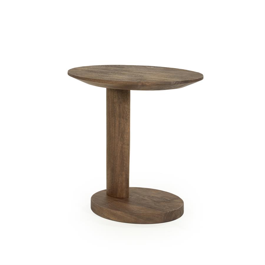 Soninis staliukas Novia 96537 2 Šoninis staliukas Novia 96537, šviesiai ruda, 50 × 40 × 50 cm