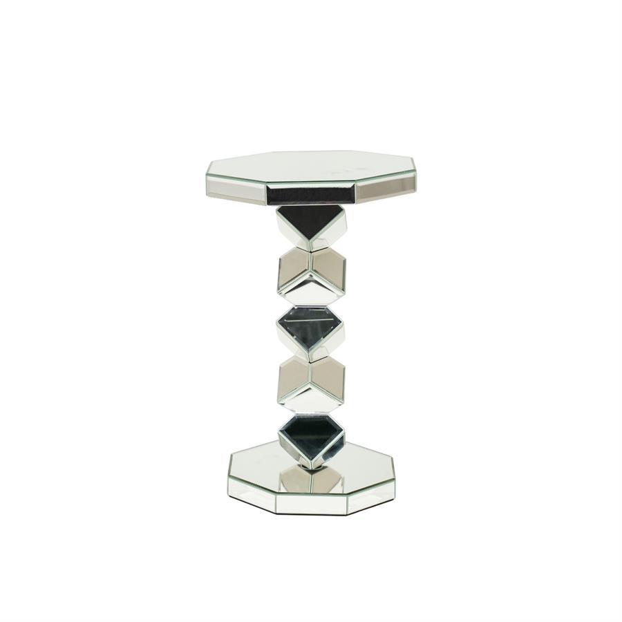 Soninis staliukas Reflec, chromo spalvos, 30,5×33×50,3 cm