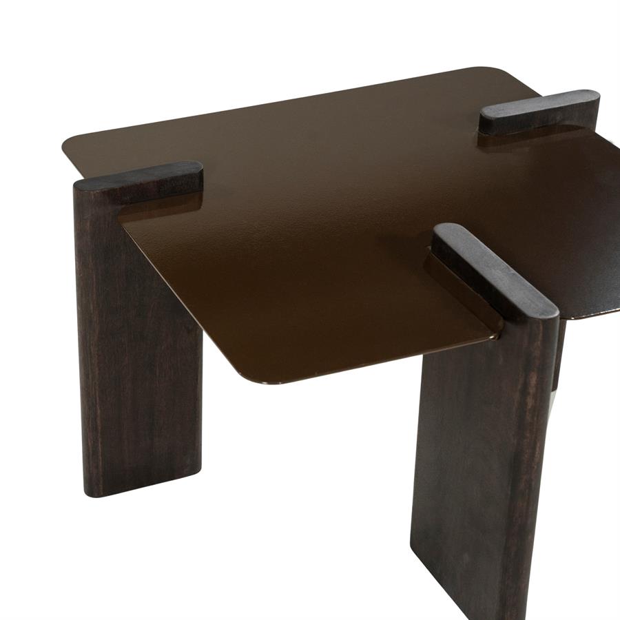 Soninis staliukas Voro | 260131 4 Soninis staliukas Voro, rudas, 35×52×56 cm