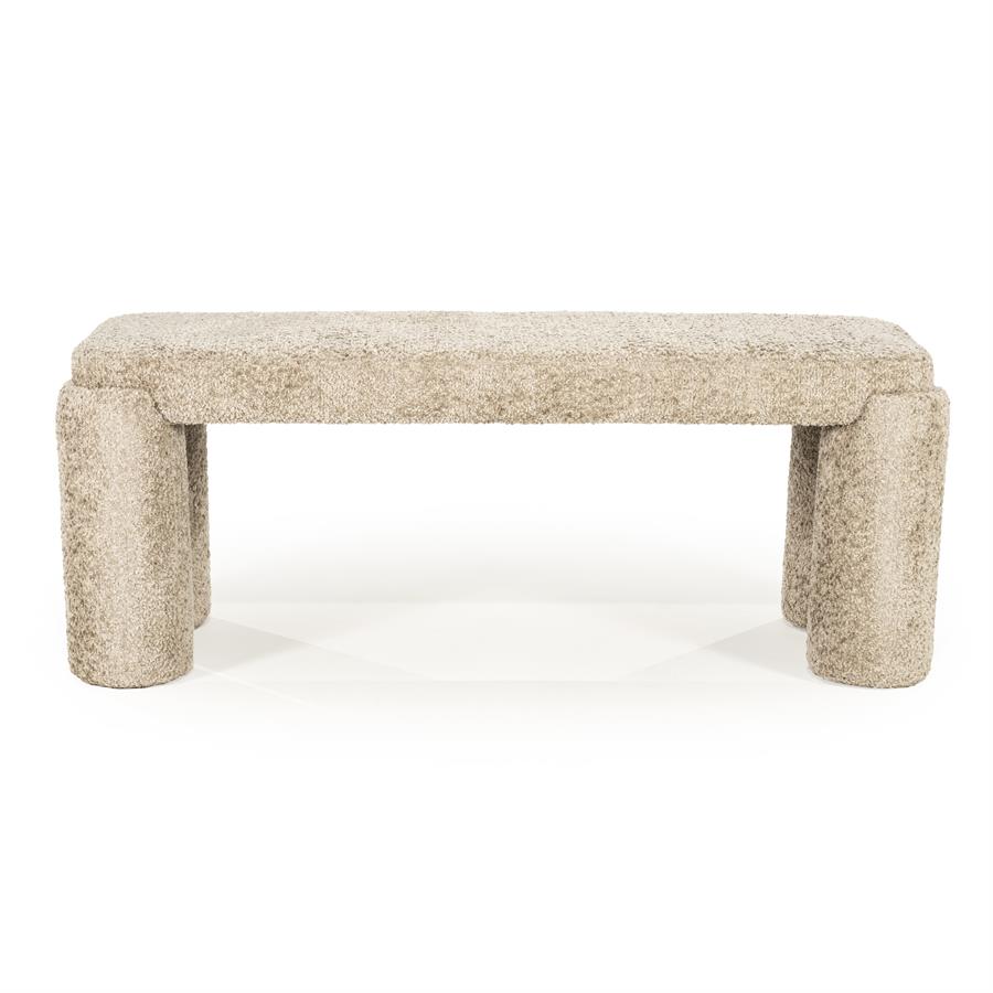 Suoliukas Omla | 250368 2 Suoliukas Omla, taupe spalvos, 119 × 44 × 47 cm