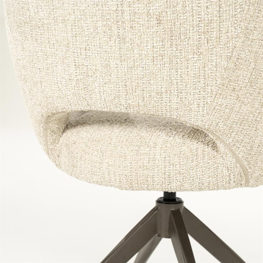 Valgomojo kėdė Alissa 96474 11 Valgomojo kėdė Alissa 96474, smėlio spalvos Oro audinys, 65×63×80 cm