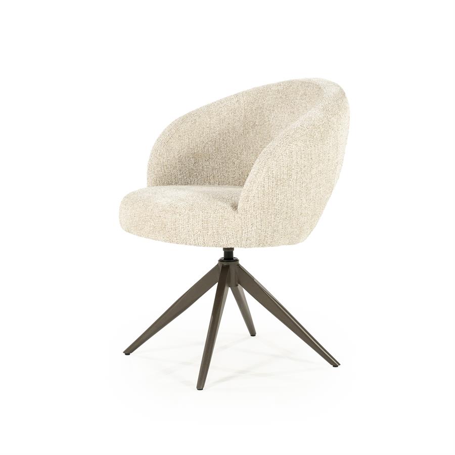 Valgomojo kėdė Alissa 96474 2 Valgomojo kėdė Alissa 96474, smėlio spalvos Oro audinys, 65×63×80 cm