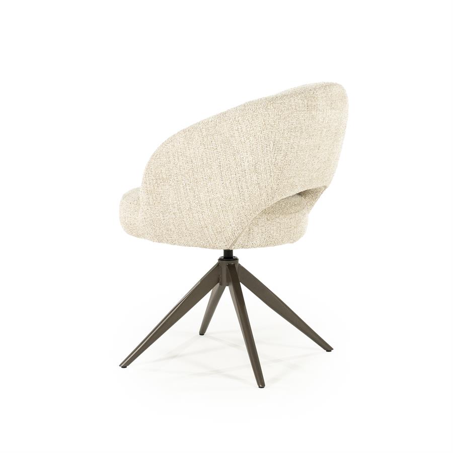 Valgomojo kėdė Alissa 96474 4 Valgomojo kėdė Alissa 96474, smėlio spalvos Oro audinys, 65×63×80 cm