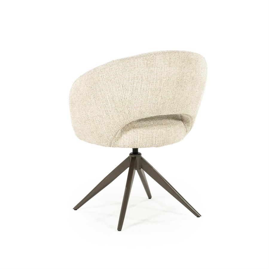 Valgomojo kėdė Alissa 96474 5 Valgomojo kėdė Alissa 96474, smėlio spalvos Oro audinys, 65×63×80 cm