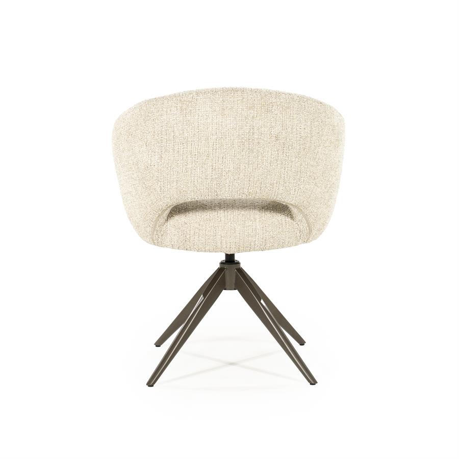 Valgomojo kėdė Alissa 96474 6 Valgomojo kėdė Alissa 96474, smėlio spalvos Oro audinys, 65×63×80 cm