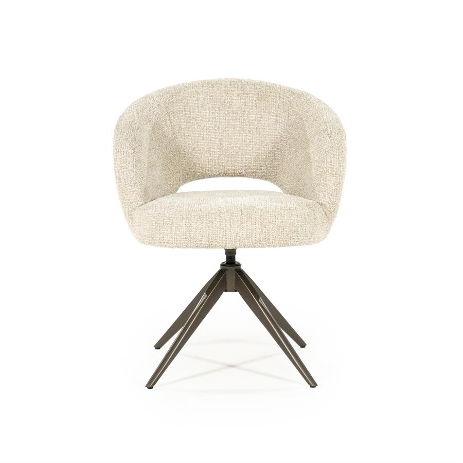 Valgomojo kėdė Alissa 96474 7 Valgomojo kėdė Alissa 96474, smėlio spalvos Oro audinys, 65×63×80 cm