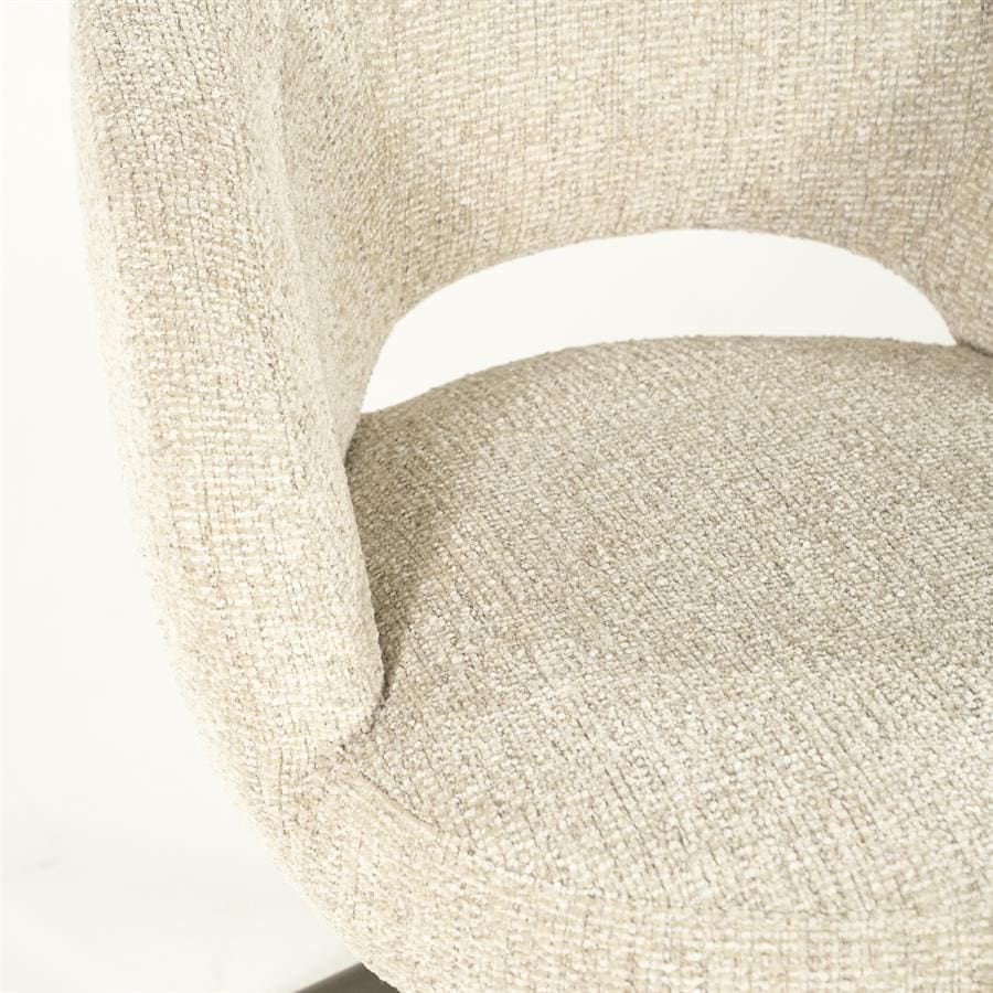Valgomojo kėdė Alissa 96474 8 Valgomojo kėdė Alissa 96474, smėlio spalvos Oro audinys, 65×63×80 cm