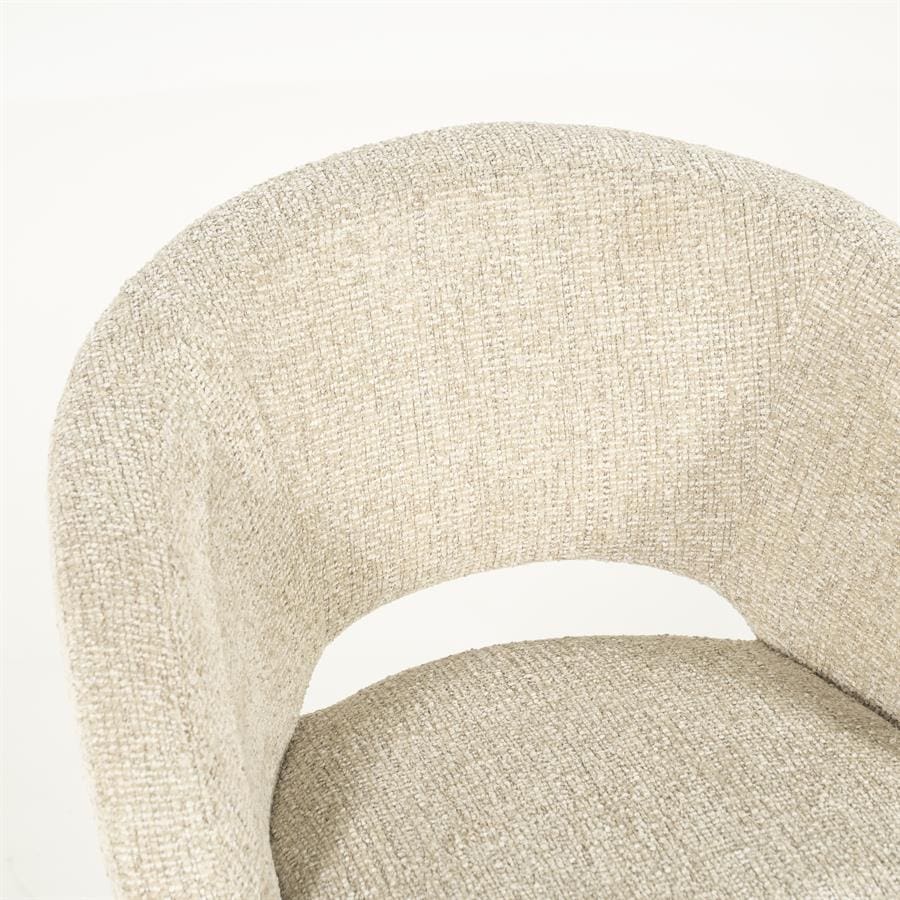 Valgomojo kėdė Alissa 96474 9 Valgomojo kėdė Alissa 96474, smėlio spalvos Oro audinys, 65×63×80 cm