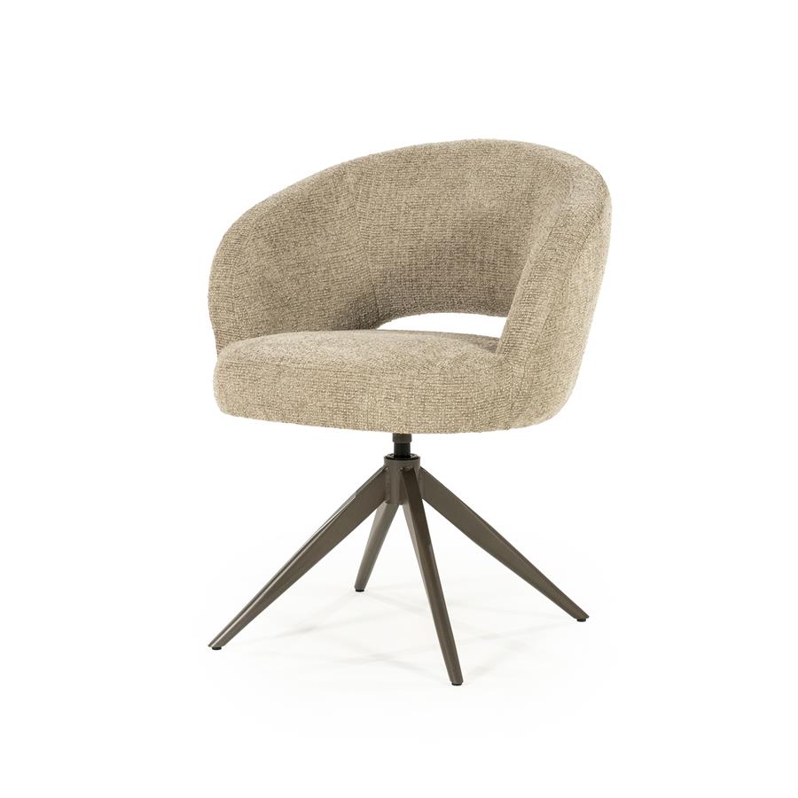 Valgomojo kėdė Alissa 96475, taupe spalvos Oro audinys, 65×63×80 cm