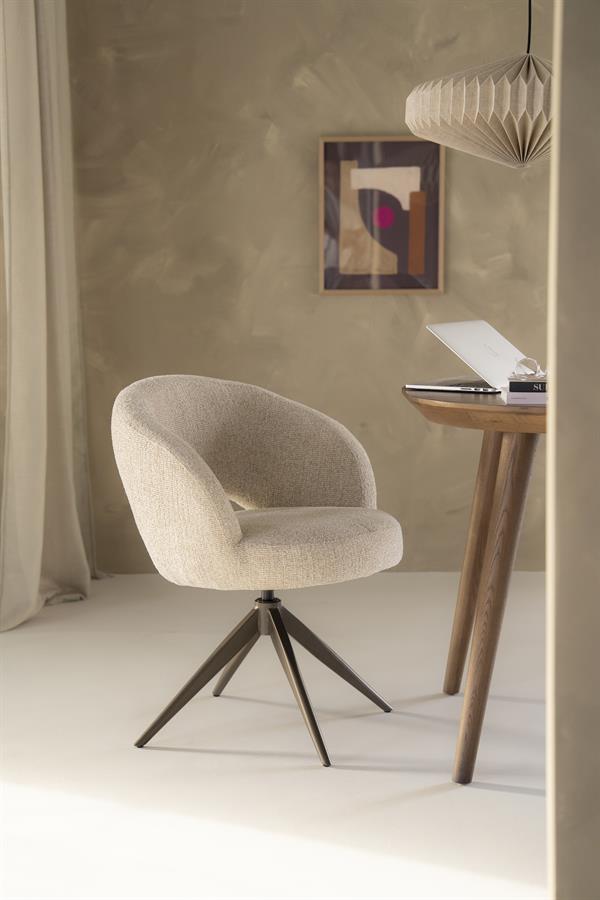 Valgomojo kėdė Alissa 96475 13 Valgomojo kėdė Alissa 96475, taupe spalvos Oro audinys, 65×63×80 cm