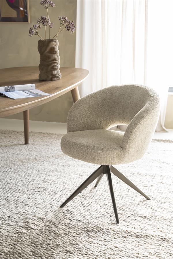 Valgomojo kėdė Alissa 96475 14 Valgomojo kėdė Alissa 96475, taupe spalvos Oro audinys, 65×63×80 cm