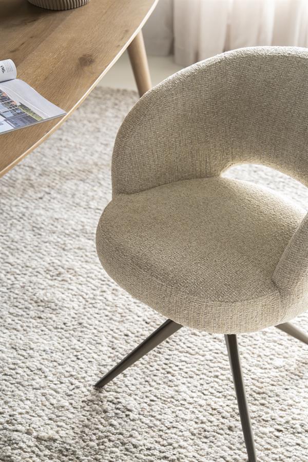 Valgomojo kėdė Alissa 96475 15 Valgomojo kėdė Alissa 96475, taupe spalvos Oro audinys, 65×63×80 cm