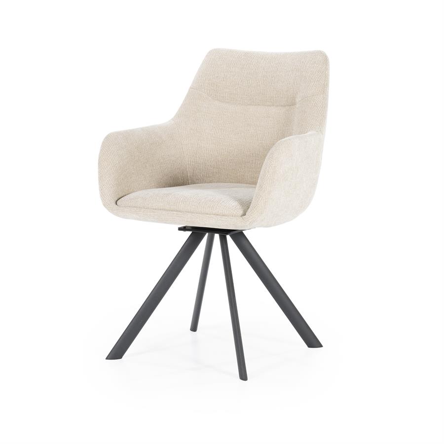 Valgomojo kėdė Bliss with armrest, pilkai rudos spalvos, 59,5×66×88 cm
