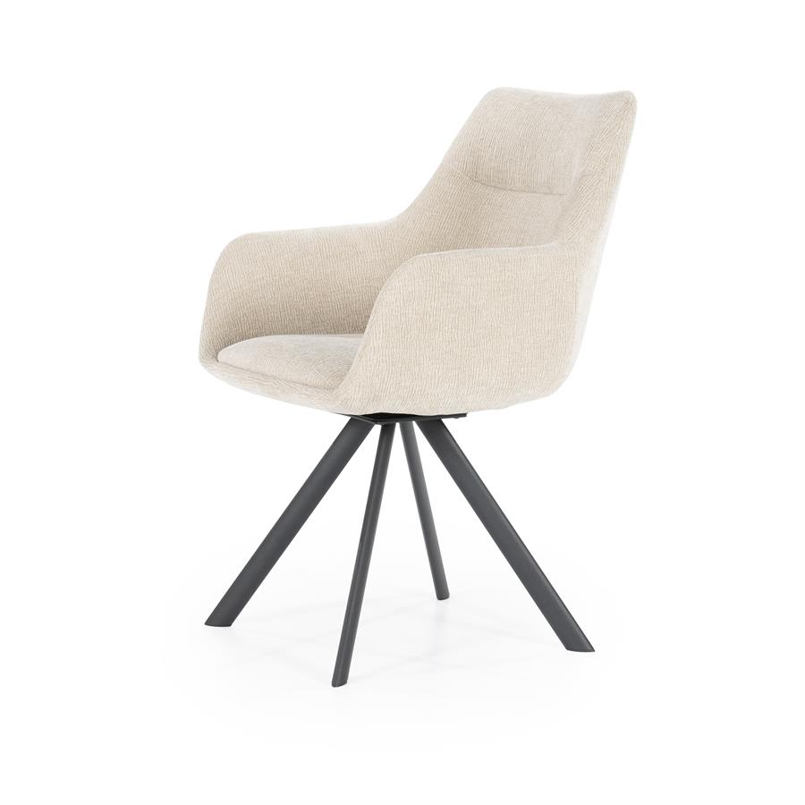 Valgomojo kėdė Bliss with armrest | 240095 2 Valgomojo kėdė Bliss with armrest, pilkai rudos spalvos, 59,5×66×88 cm