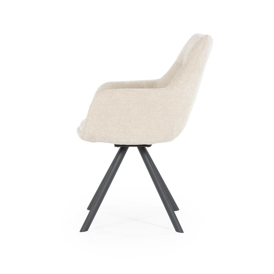 Valgomojo kėdė Bliss with armrest | 240095 3 Valgomojo kėdė Bliss with armrest, pilkai rudos spalvos, 59,5×66×88 cm
