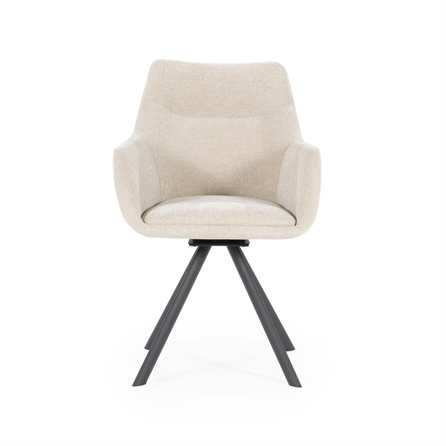 Valgomojo kėdė Bliss with armrest | 240095 7 Valgomojo kėdė Bliss with armrest, pilkai rudos spalvos, 59,5×66×88 cm