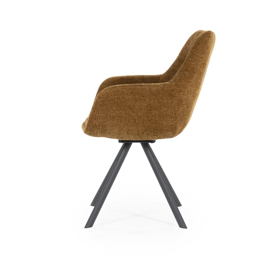 Valgomojo kėdė Bliss with armrest | 240096 3 Valgomojo kėdė Bliss with armrest, garstyčių spalvos, 59,5×66×88 cm