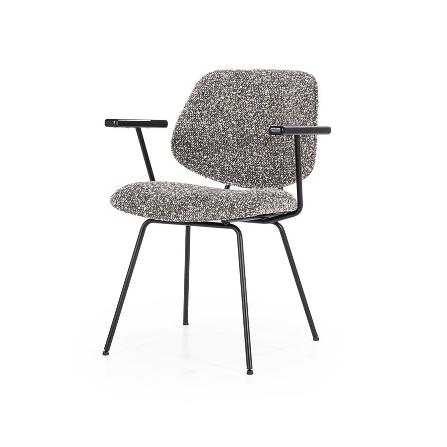 Valgomojo kėdė Jon su porankiais 95986, taupe spalvos Maywood audinys, 62×57,5×82 cm