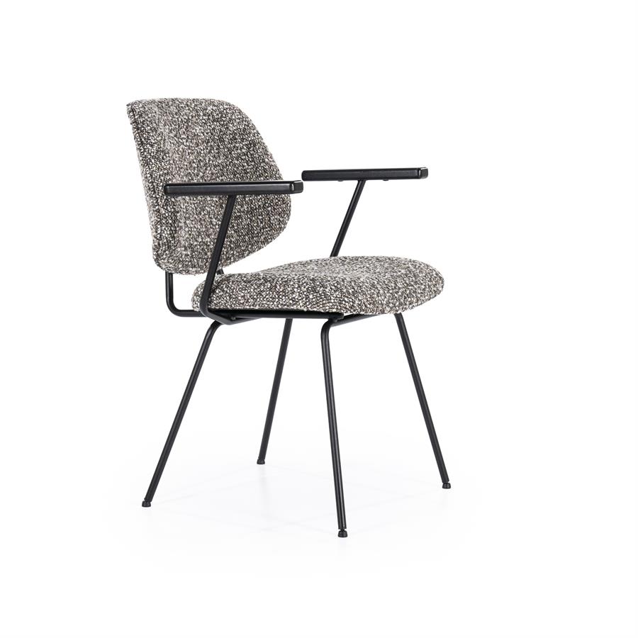 Valgomojo kėdė Jon su porankiais 95986 10 Valgomojo kėdė Jon su porankiais 95986, taupe spalvos Maywood audinys, 62×57,5×82 cm