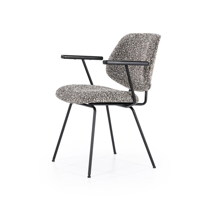 Valgomojo kėdė Jon su porankiais 95986 2 Valgomojo kėdė Jon su porankiais 95986, taupe spalvos Maywood audinys, 62×57,5×82 cm