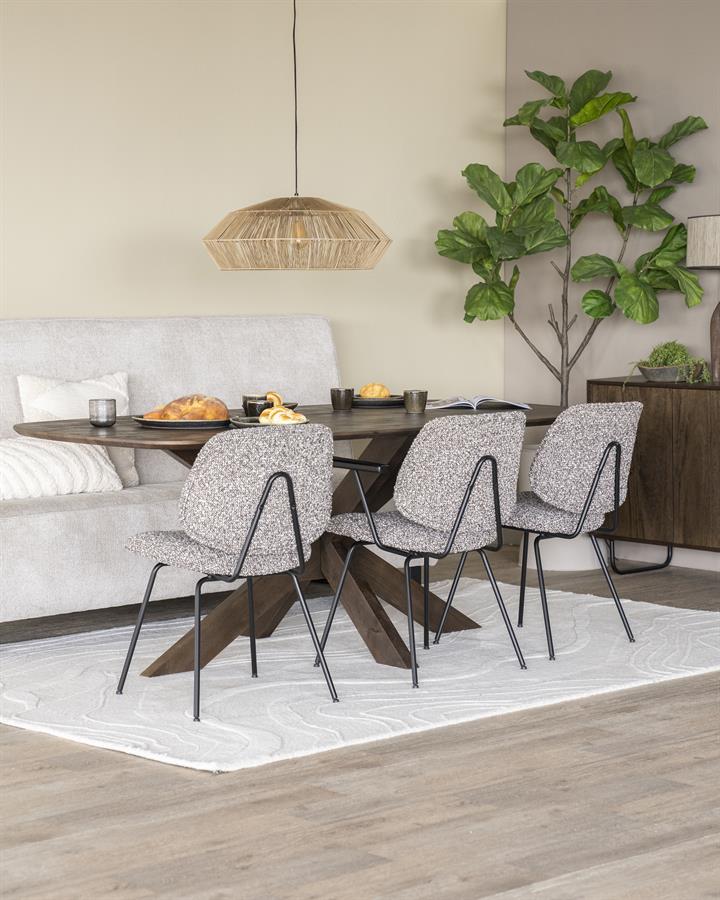 Valgomojo kėdė Jon su porankiais 95986 21 Valgomojo kėdė Jon su porankiais 95986, taupe spalvos Maywood audinys, 62×57,5×82 cm