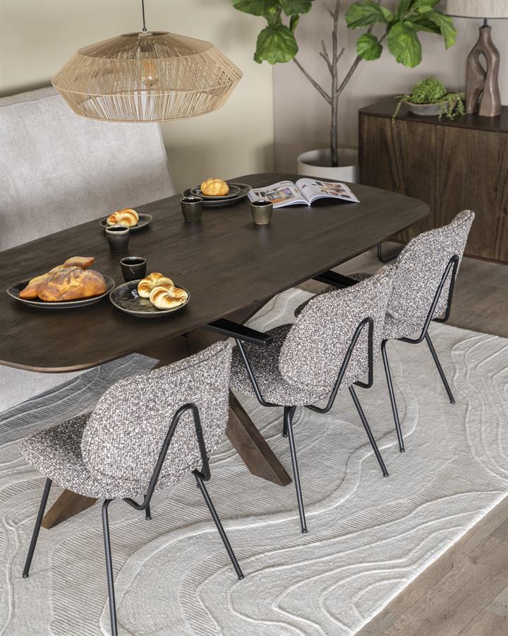 Valgomojo kėdė Jon su porankiais 95986 22 Valgomojo kėdė Jon su porankiais 95986, taupe spalvos Maywood audinys, 62×57,5×82 cm
