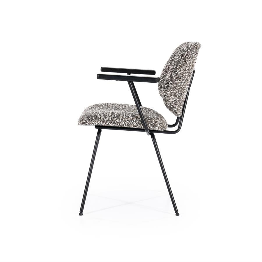 Valgomojo kėdė Jon su porankiais 95986 3 Valgomojo kėdė Jon su porankiais 95986, taupe spalvos Maywood audinys, 62×57,5×82 cm