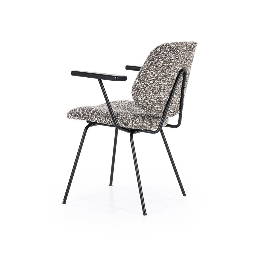 Valgomojo kėdė Jon su porankiais 95986 4 Valgomojo kėdė Jon su porankiais 95986, taupe spalvos Maywood audinys, 62×57,5×82 cm
