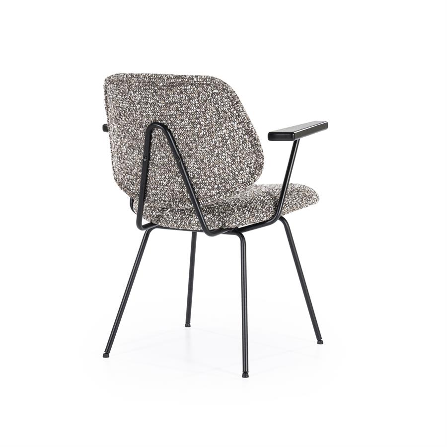 Valgomojo kėdė Jon su porankiais 95986 7 Valgomojo kėdė Jon su porankiais 95986, taupe spalvos Maywood audinys, 62×57,5×82 cm