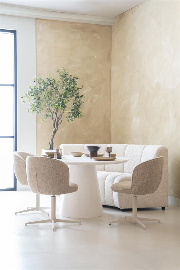 Valgomojo kėdė Molly 96327 17 Valgomojo kėdė Molly 96327, taupe spalvos Donna audinys, 56×64,5×83 cm
