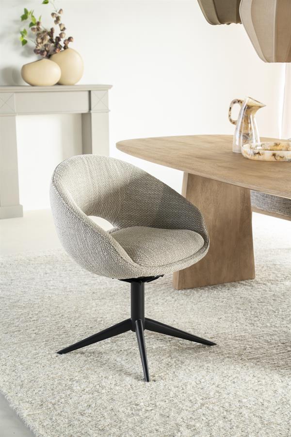 Valgomojo kėdė Nol 96455 13 Valgomojo kėdė Nol 96455, taupe spalvos Tofa audinys, 67×60,6×81,4 cm