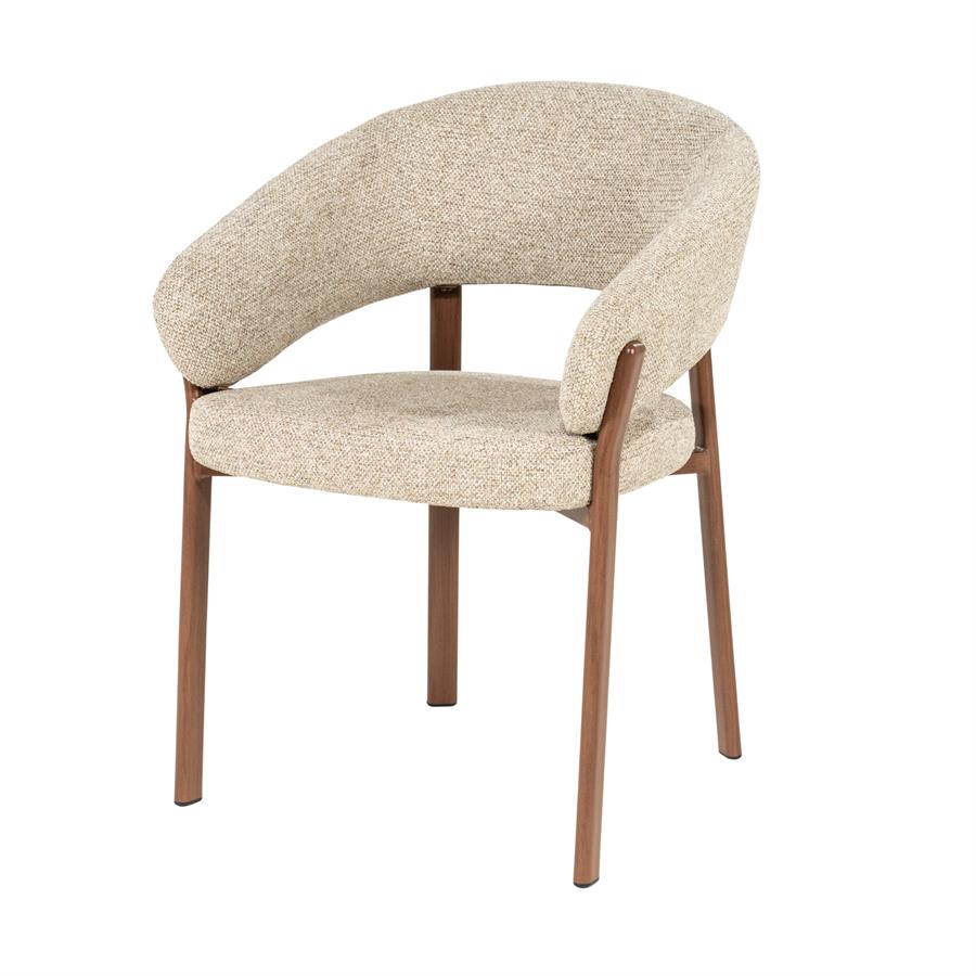 Valgomojo kėdė Sedia with armrest, rudos spalvos, 57×61×79,5 cm